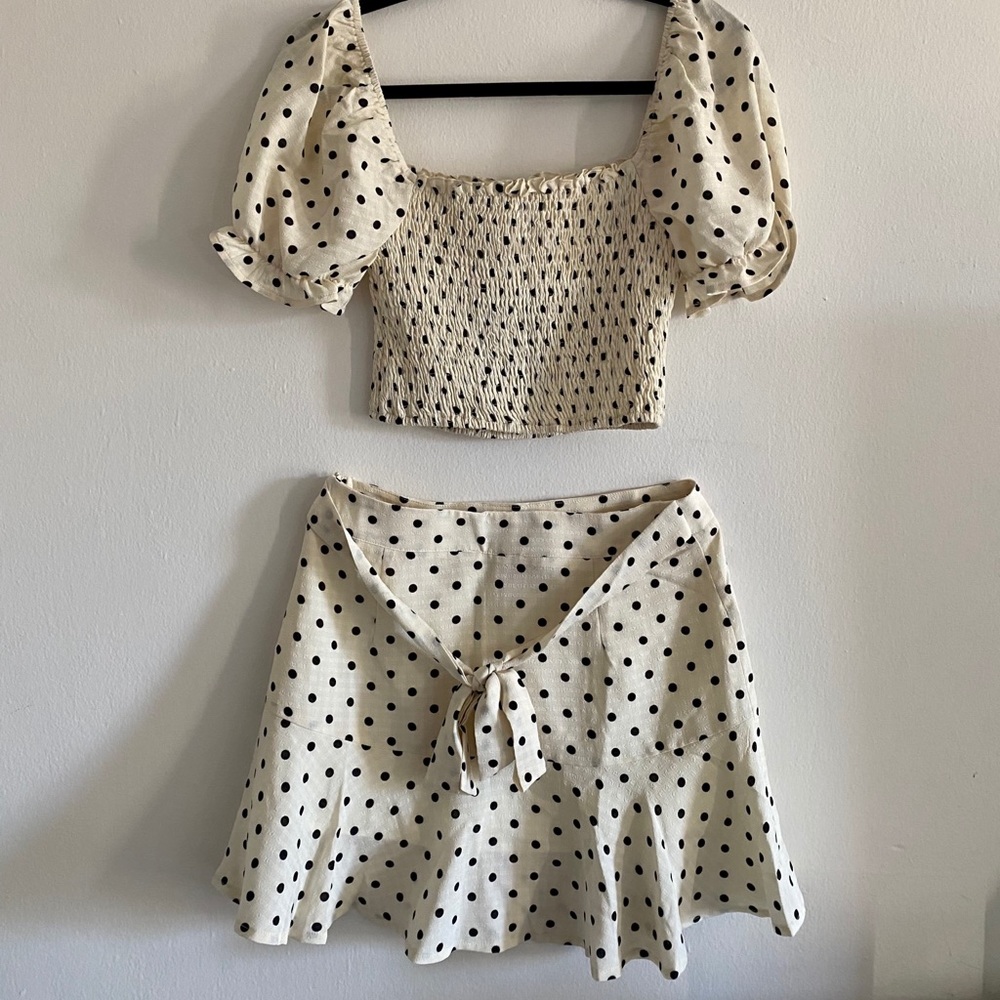 NWT - polka dot skirt set